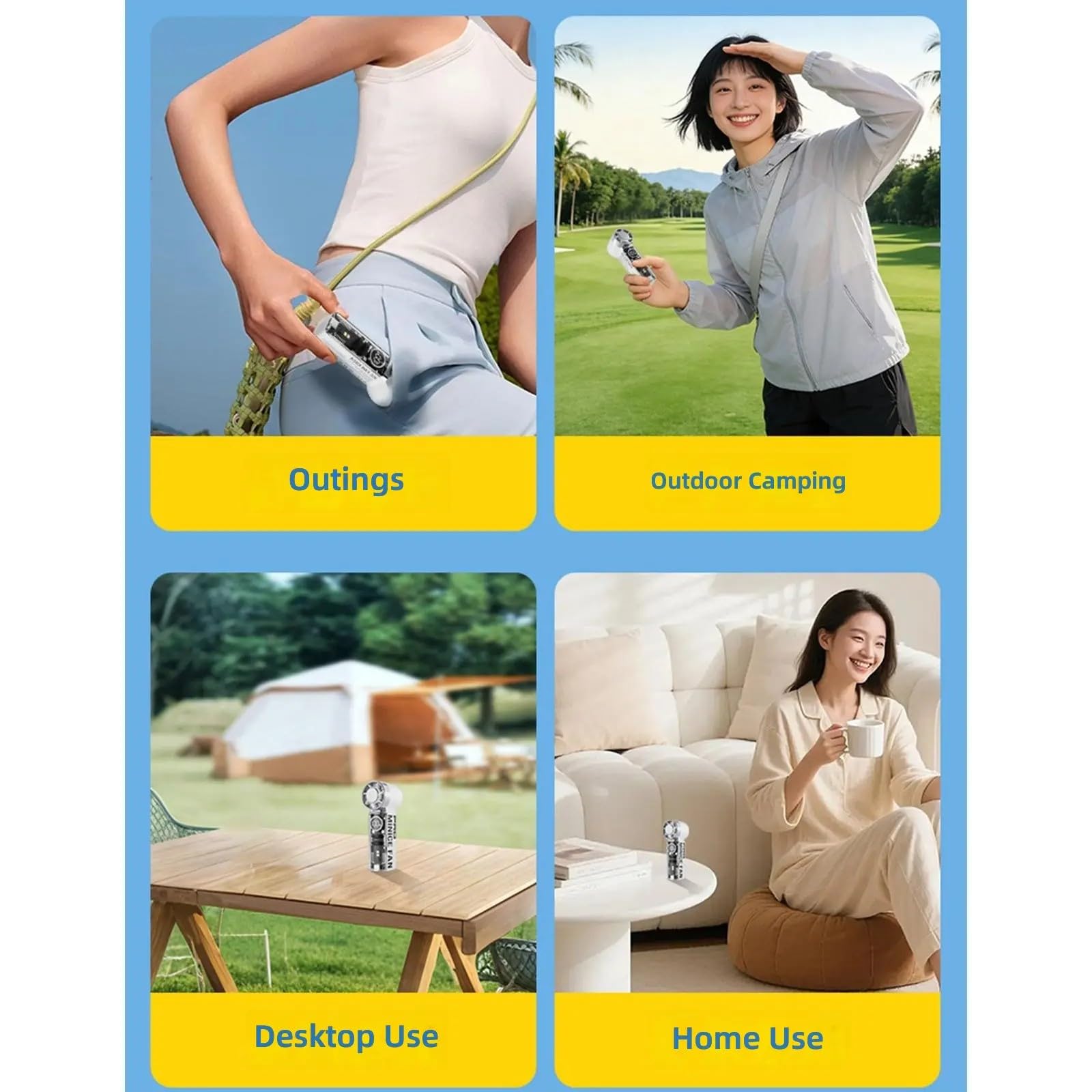Rechargeable Mini Portable Han - مراجعة Outdoor Camping Fans وسعره