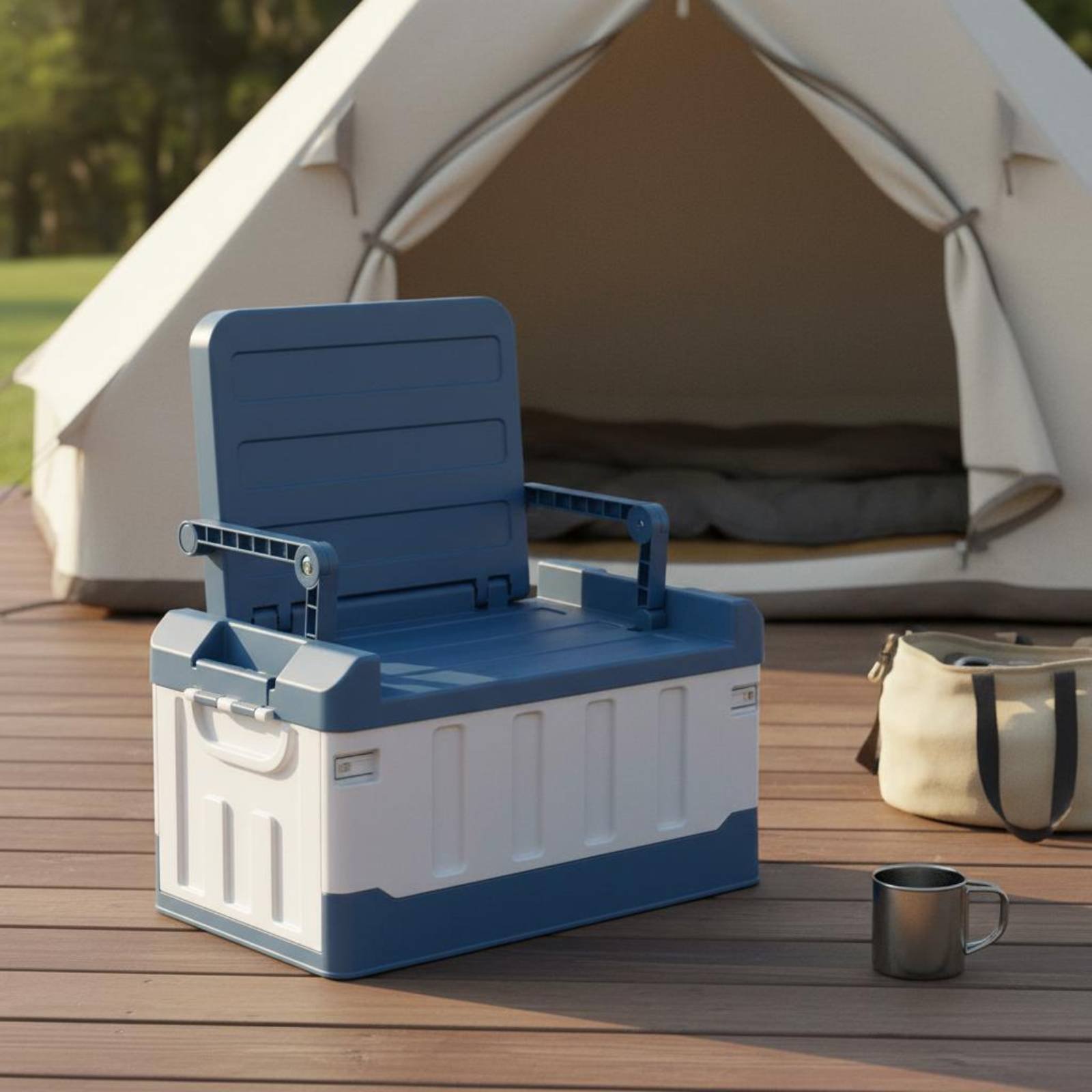 Sit-on Storage Trunk Multi-Fun - مراجعة Outdoor Camping Gear وسعره