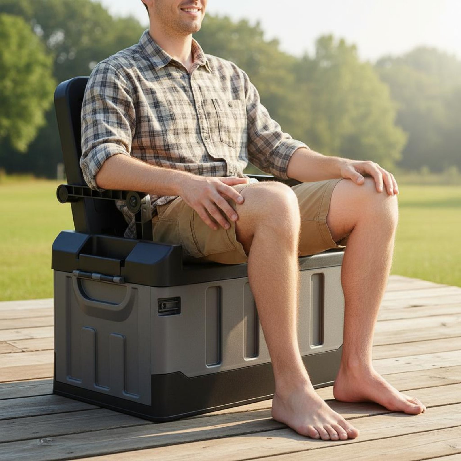 Sit-on Storage Trunk Multi-Fun - مراجعة Outdoor Camping Gear وسعره