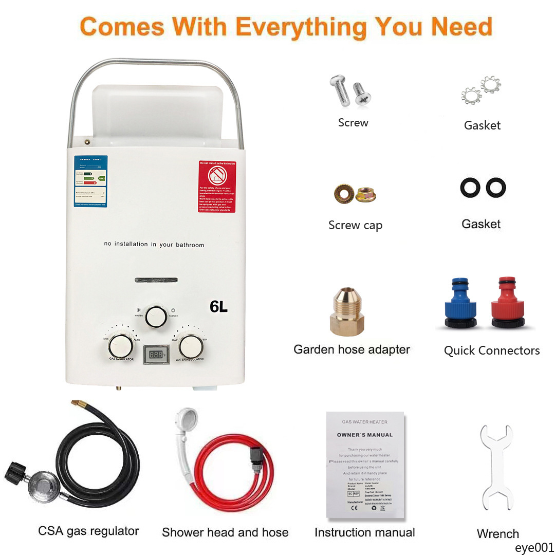 New Portable Gas Water Heater  - مراجعة Outdoor Camping Hot Water Heater وسعره