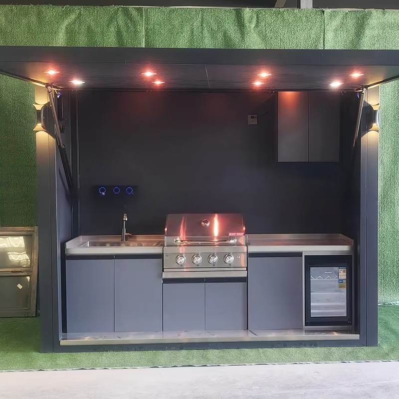 Portable Outdoor Kitchen Pod W - مراجعة Outdoor Camping Kitchen Setup وسعره