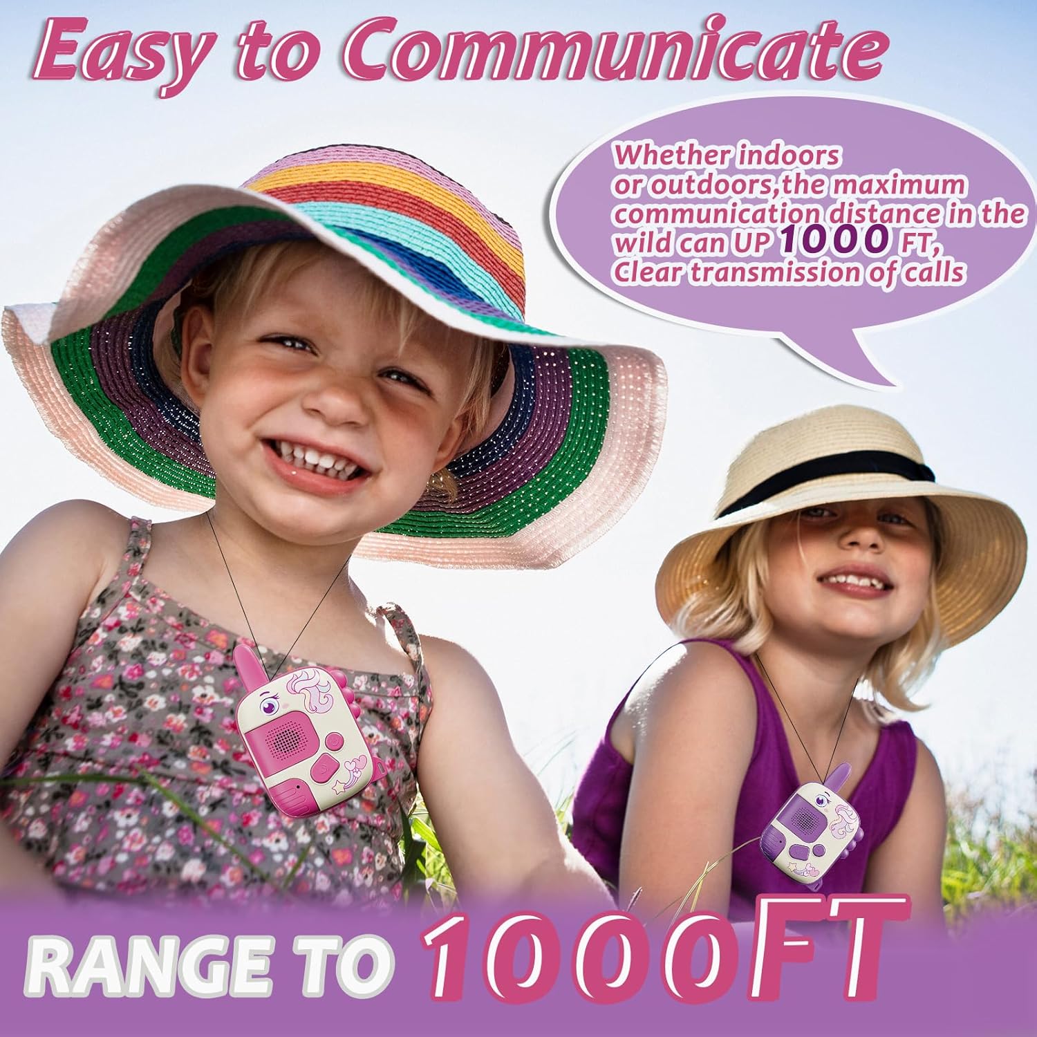 2PCS Walkie Talkie Toys for Ki - مراجعة Outdoor Camping Activities For Kids وسعره