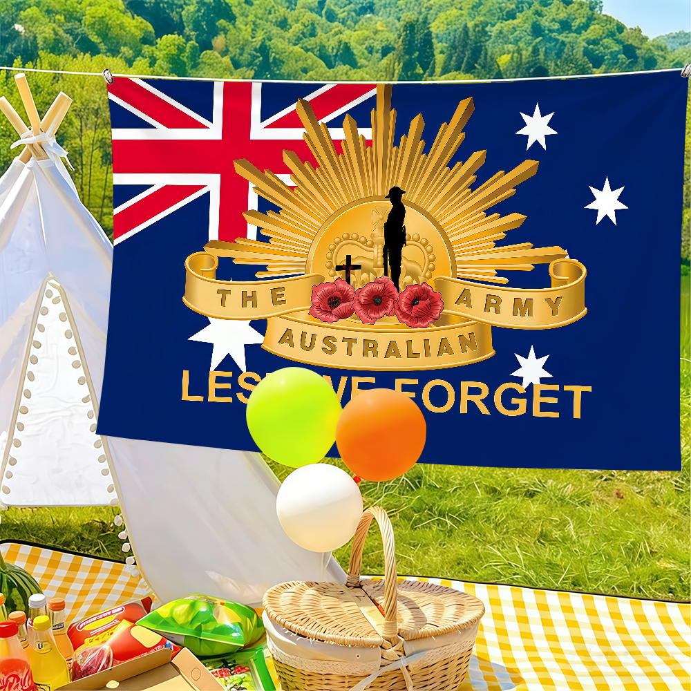 Australia Lest We Forget Flag  - مراجعة Outdoor Camping Australia وسعره