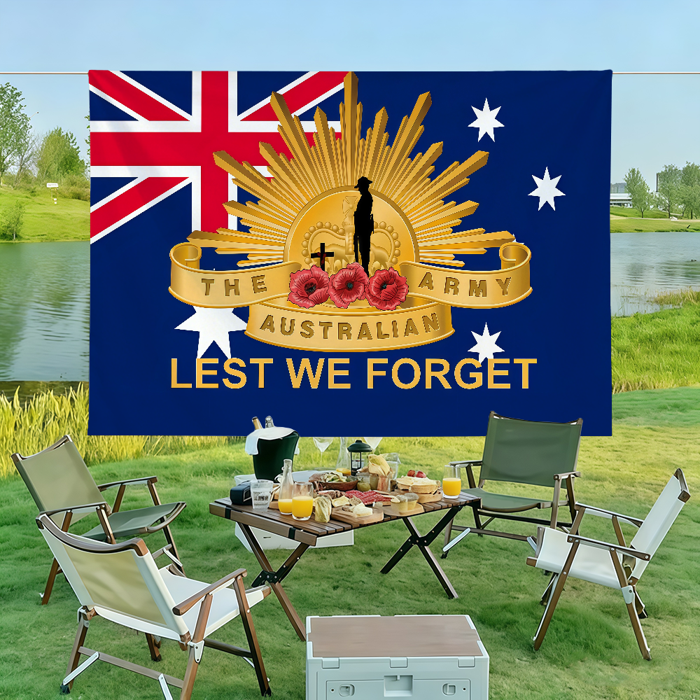 Australia Lest We Forget Flag  - مراجعة Outdoor Camping Australia وسعره