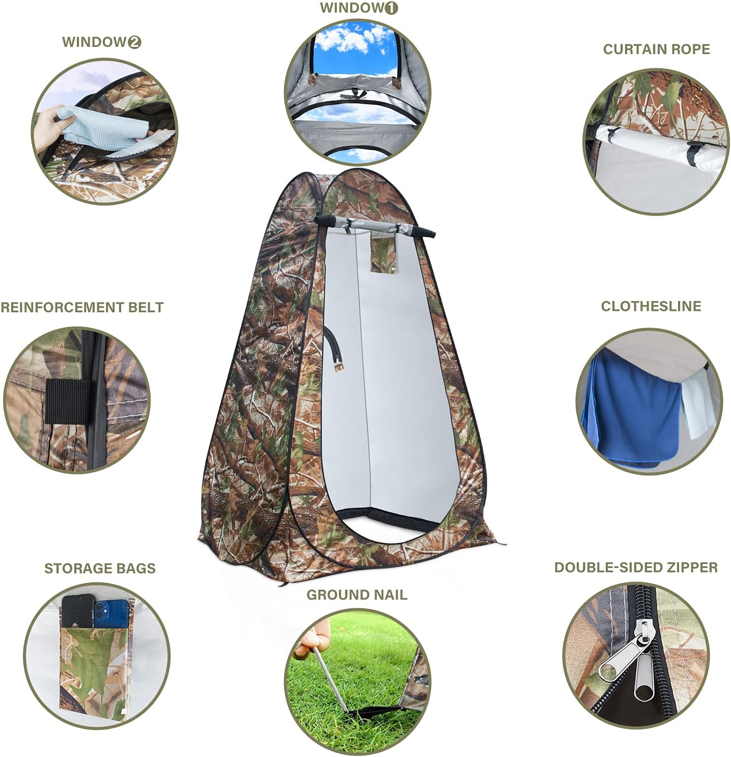 Pop Up Privacy Shower Tent - P - مراجعة Outdoor Camping Bathroom وسعره
