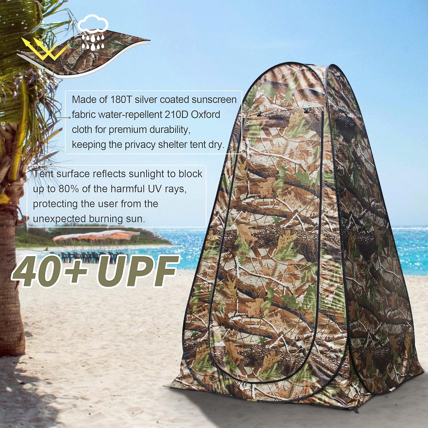 Pop Up Privacy Shower Tent - P - مراجعة Outdoor Camping Bathroom وسعره